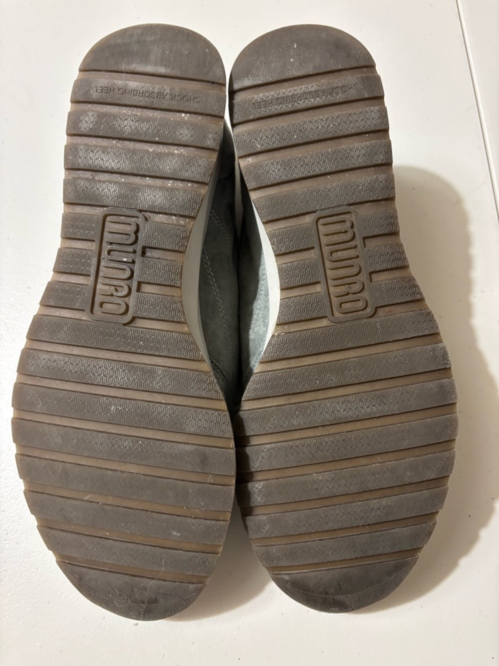Athleisure Suede Lace-Up Sneakers Gray Size 11 Medium Width Side Zipper Office - Picture 5 of 10